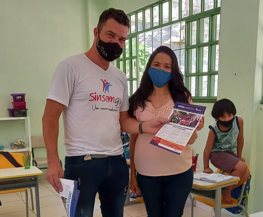 sindicato visita escolas nos bairros vila mariana, maria eugênia e lagoa santa