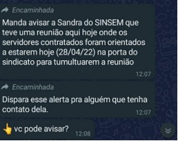 Sinsem denuncia, no MPT, intervenção sindical do governo André