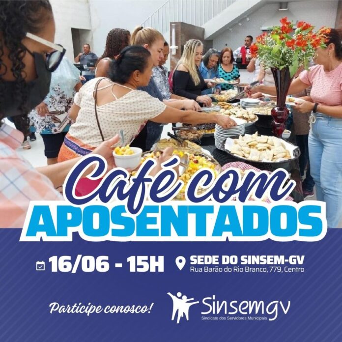 falta pouco para o café com aposentados