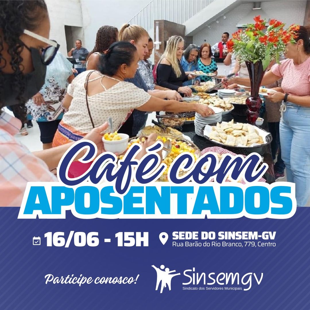 sinsem convida para ocafé com aposentados