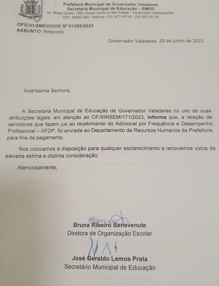 Prefeitura Municipal de Governador Valadares - Secretaria de