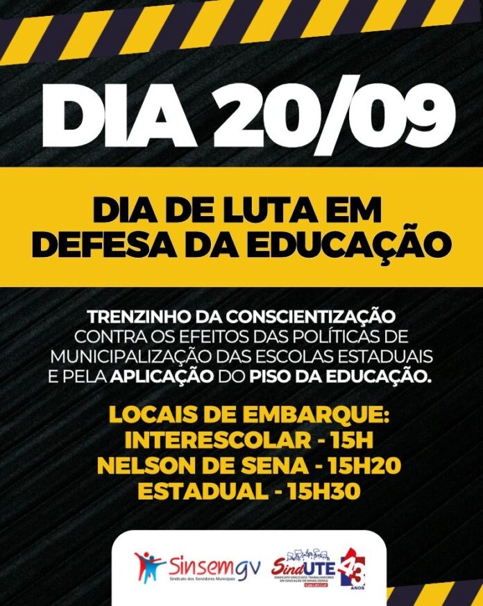 Dia de Luta: Sinsem e Sind-Ute vão às ruas em defesa da Educação