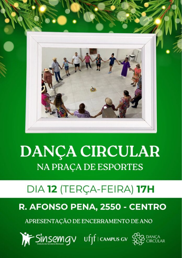 dança circular faz apresentação amanhã na praça de esportes