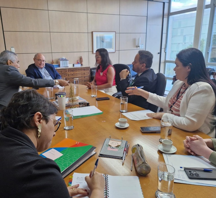 Sandra Perpétuo e deputado Leonardo Monteiro discutem o Piso do Magistério com o MEC