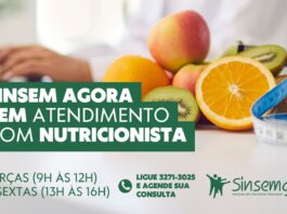 Sinsem oferece atendimento nutricional para servidores filiados