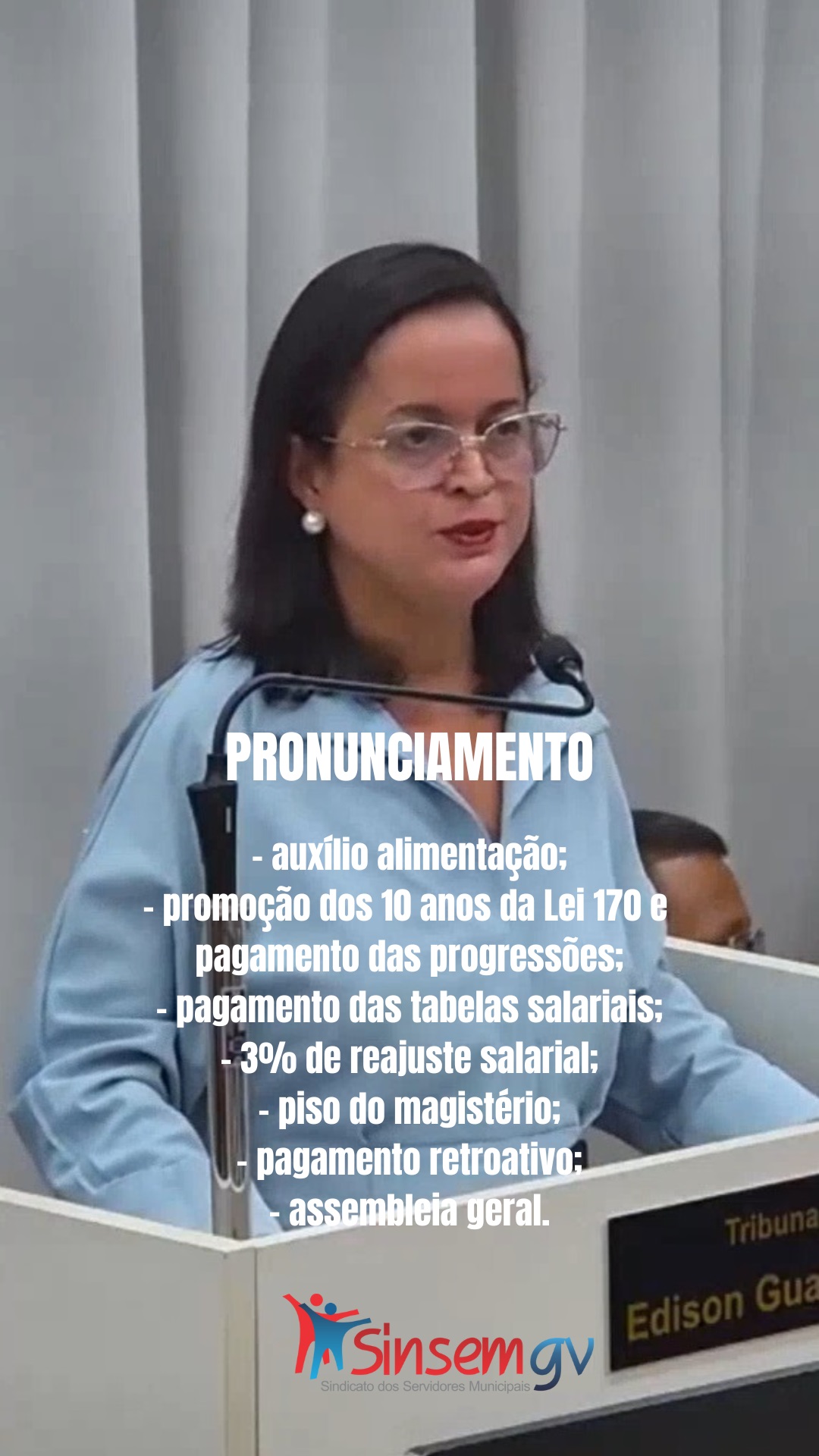 Presidente do Sinsem critica reajuste de 3% e diz que medidas são insuficientes