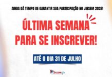 Prazo para servidores se inscreverem no Jinsem 2026 termina nesta sexta-feira, dia 31 Prazo para servidores se inscreverem no Jinsem 2026 termina nesta sexta-feira, dia 31